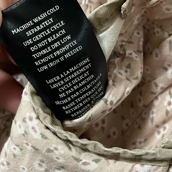 BLANK NYC Quilted Reversible Floral Jacket Women's Cream Pink Size XS - Picture 6 of 11